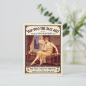 1925 Vintage Enchantress Schuhe Flapper-Werbung Postkarte (Stehend Vorderseite)