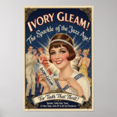 1925 Vintage Ivory Gleam Toothpaste Advertising Poster (Vorne)