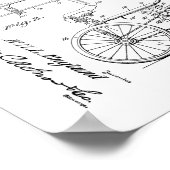 1925 Vintage Tricycle-Patentschrift Art Print Poster (Ecke)