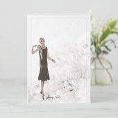 1926 Anpassbare Vintage Mode-Stationery Dankeskarte (Stehend Vorderseite)