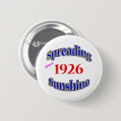 1926 ausgebreiteter Sonnenschein Button (Vorne & Hinten)