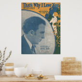 1926 DESHALB HABE ICH DICH LIEBE POSTER (Küche)