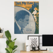 1926 DESHALB HABE ICH DICH LIEBE POSTER (Heimbüro)