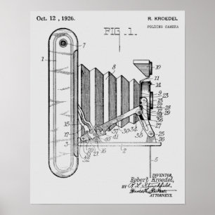 1926 Faltkamera Patent Art Zeichnend Druck Poster