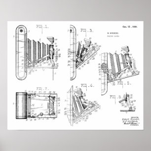 1926 Folding Camera Patent Art Drawing Print Poster
