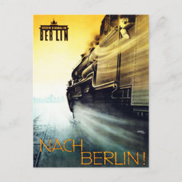 1926 Go to Berlin Germany Travel Poster Postcard Postkarte