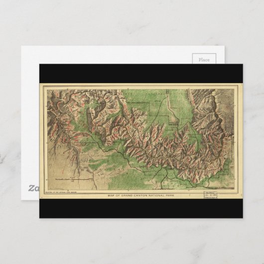 1926 Karte des Grand Canyon Nationalparks Arizona (Vorne/Hinten)