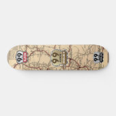 1926 New Mexico Map of Historic Route 66 Skateboard (Horizontal)