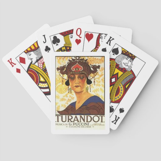1926 Plakat - Turandot von Puccini Spielkarten (Rückseite)