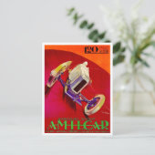 1927 Amilcar Vintage Rennad Postkarte (Stehend Vorderseite)
