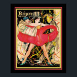1927 Art Deco Reigen Cabaret Cover Poster<br><div class="desc">Lebhafte Art Deco Cover für das Reigen Magazin mit Cabaret-Interpreten. Standard 16x20 hier gezeigt,  Standard 11x14 und 8x10 auch verfügbar,  sowie,  benutzerdefinierte Größen und Leinwand.</div>