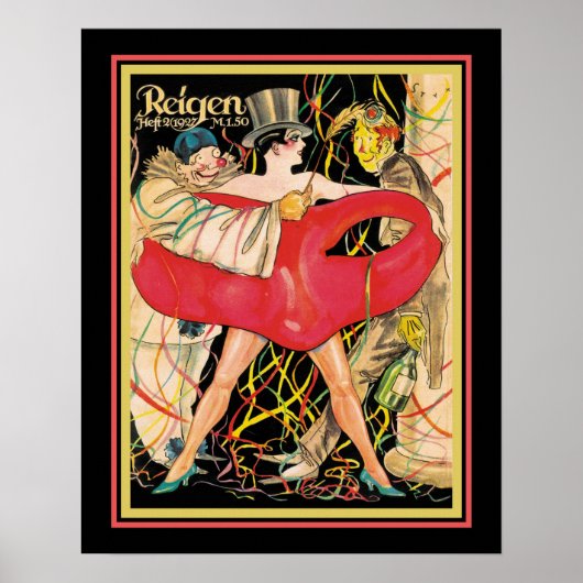 1927 Art Deco Reigen Cabaret Cover Poster (Vorne)