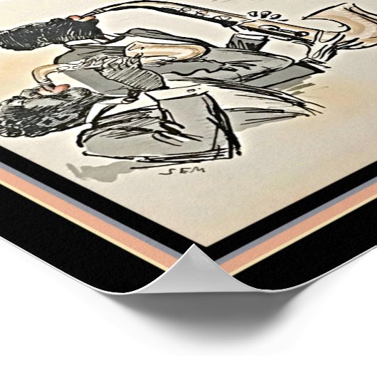 1927 Art Deco Tango Lithograph Poster (Ecke)