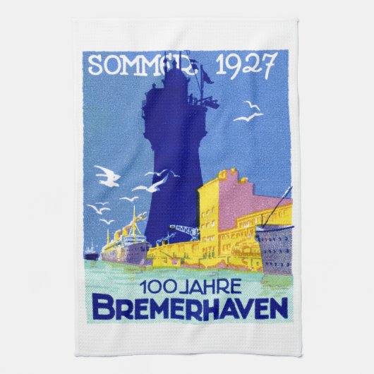 1927 Bremerhaven Deutschland Handtuch (Vertikal)