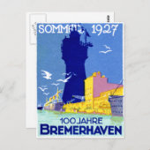 1927 Bremerhaven Deutschland Postkarte (Vorne/Hinten)