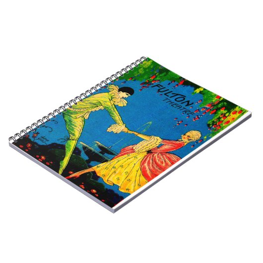 1927 Das Fulton Theater Programm deckt Kunst ab Notizblock (Linke Seite)