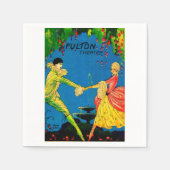 1927 Das Fulton Theater Programm deckt Kunst ab Serviette (Vorderseite)