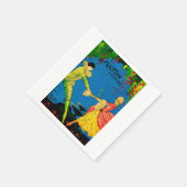 1927 Das Fulton Theater Programm deckt Kunst ab Serviette (Ecke)