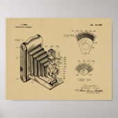 1927 Folding Camera Patent Art Drawing Print Poster (Vorne)