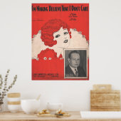 1927 glaube ich, dass es dir egal ist poster (Küche)