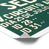 1927 Großer Preis von San Sebastian Vintag Poster (Ecke)