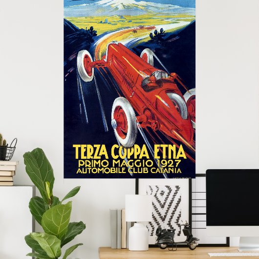 1927 ITALY Coppa Etna Poster (Heimbüro)