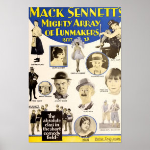 1927 Mack Sennett Studio Comedians Ausstellerwerbu Poster