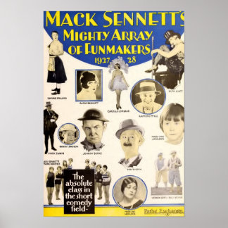 1927 Mack Sennett Studio Comedians Ausstellerwerbu Poster