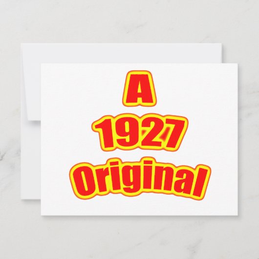 1927 Original Red Karte (Vorderseite)