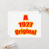 1927 Original Red Karte (Vorderseite/Rückseite Beispiel)