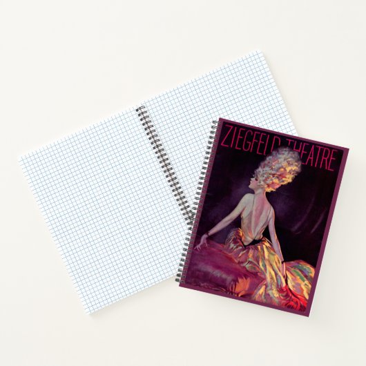 1927 Thema Kunst im Ziegfeld-Theater Notizblock (Innenseite)