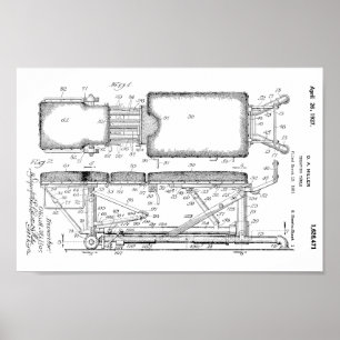 1927 Vintage Chiropraktische Tafelpatente Art Prin Poster