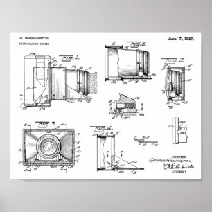 1927 Vintage Kamera-Patent-Kunst, die Druck Poster