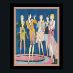 1928 Art Deco Flappers Print von Russell Patterson Poster<br><div class="desc">Vintag Life Magazine flappers cover,  April 26 1928 von Russell Patterson.</div>