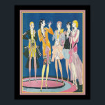 1928 Art Deco Flappers Print von Russell Patterson Poster<br><div class="desc">Vintag Life Magazine flappers cover,  April 26 1928 von Russell Patterson.</div>