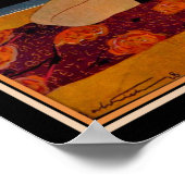 1928 Art-Déco-Girl am Strand Poster (Ecke)