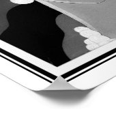 1928 Art-Deco-Mode-Illustration Poster (Ecke)