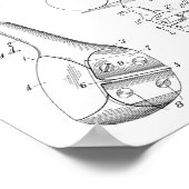 1928 Golf Club Head Patent Art Zeichnend Print Poster (Ecke)