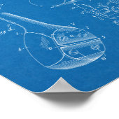 1928 Golf Club Head Patent Art Zeichnend Print Poster (Ecke)