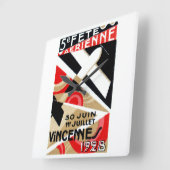 1928 Paris Air Show Quadratische Wanduhr (Winkel)