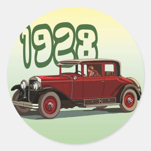 1928 RUNDER AUFKLEBER (Vorderseite)