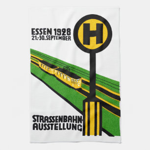 1928 Street Car Exposition Küchentuch