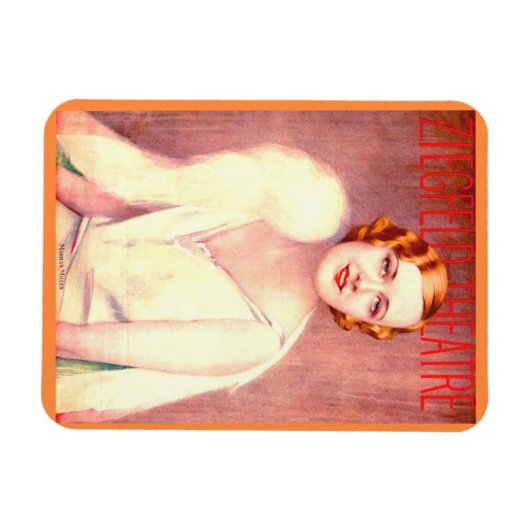 1928: Theaterprogramm in Ziegfeld deckt Marilyn Mi Magnet (Horizontal)