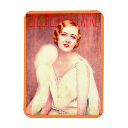 1928: Theaterprogramm in Ziegfeld deckt Marilyn Mi Magnet (Vertikal)