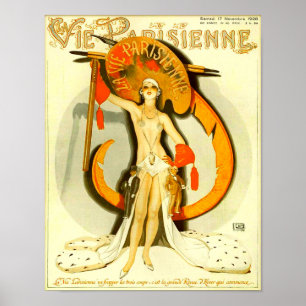 1928 Vie Parisienne Magazin-Cover Poster