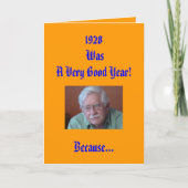 1928 war ein sehr gutes Jahr! Karte (Vorderseite)