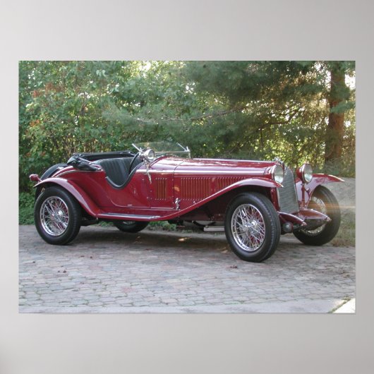 1929 Alfa Romeo 1750 Roadster Poster (Vorne)