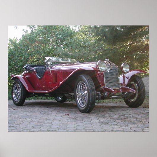 1929 Alfa Romeo 1750 Roadster Poster (Vorne)