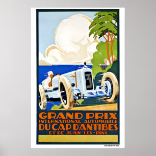 1929 Antibes Grand Prix Plakat Vintage Motor