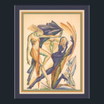1929 Art Deco Moderner Tanz Print Poster<br><div class="desc">Einzigartig,  Art-Déco-Printwerbung für 1929 Moderner Ballroom-Tanz.</div>